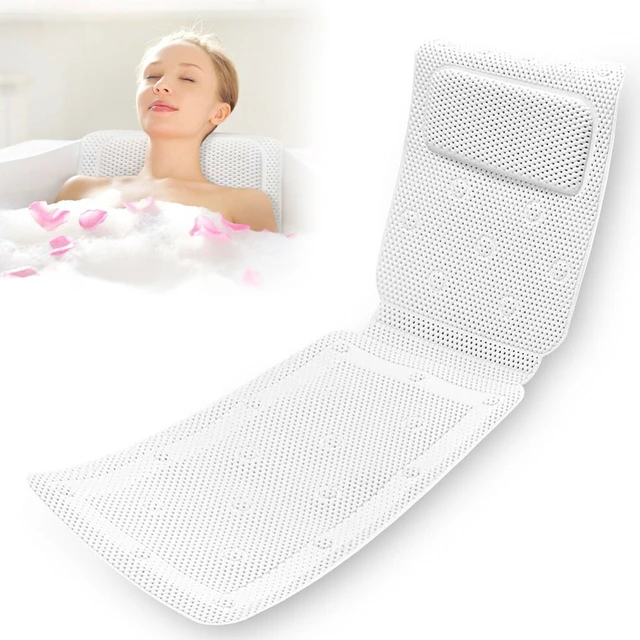 Full Body Bath Pillow Mat Non-Slip Luxury Spa Bath CushionBath