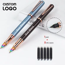 

Business Metal Pens Can Be Exchanged Ink Sacs Fountain Pen Student Calligraphy Personalized Gifts Stationery Office Supplies