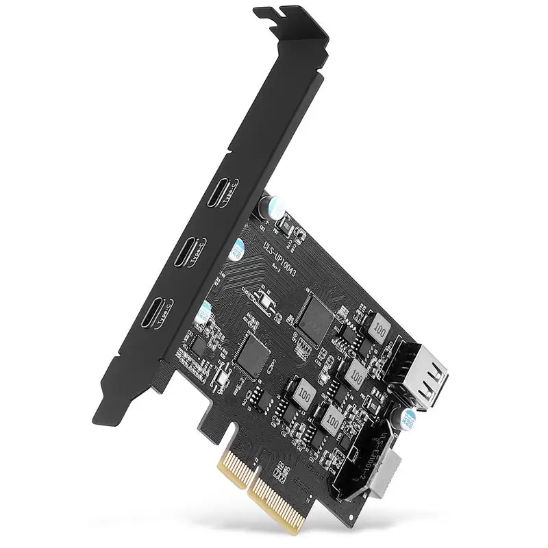 

Top PCI-e к USB 3,2 Gen 2 5 портов карта с 20 Гбит/с полосой пропускания 3xUSB-C 1xA-Key 20-контактный разъем для передней строчки типа C