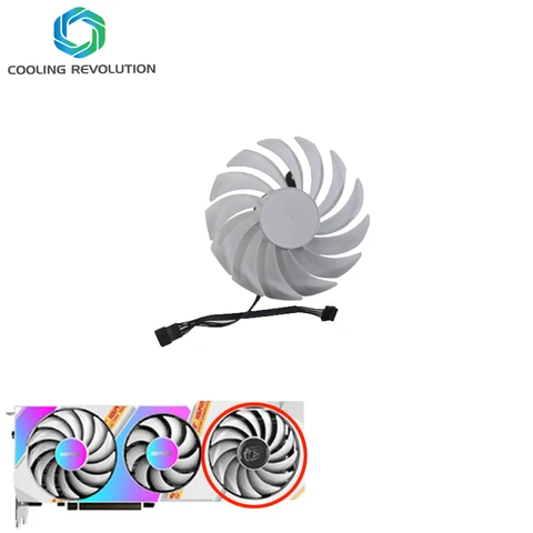 Cooler Fan Replace For COLORFUL GeForce RTX 3080 3070 3060 Ti iGame Ultra OC White RTX3080 RTX3070 Graphics Card Fan