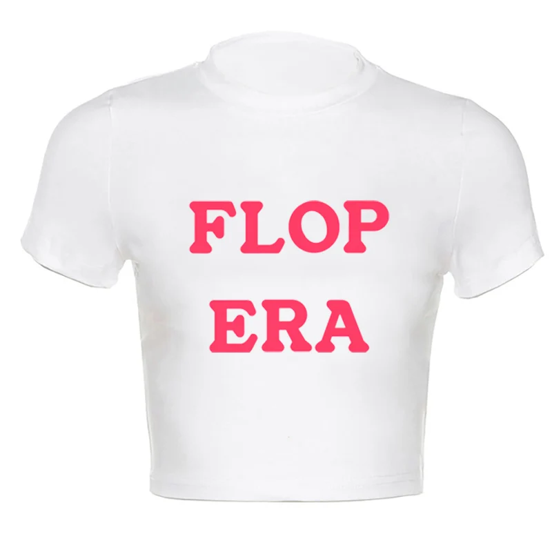 

Aesthetic Letter Print Streetwear Grunge baby Tee Sexy Women Relax Short Hand Shirt Y2K Short Top Gothic Expression Girl EMO