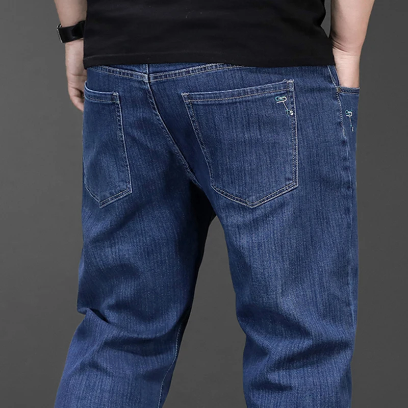 High Quality Denim Jeans Male Oversized 6XL 7XL 8XL Business Casual Jeans For Men's Fashion Trend Large Size Straight Loose 3