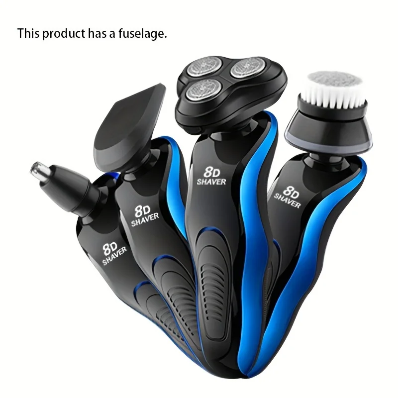 1pc 8D Multifunctional four-in-one electric shaver 4 washable beard shaver rechargeable men's USB rechargeable electric shaver electric razor cordless shaver