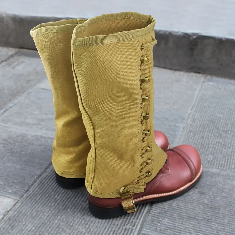 Polainas de lona del ejército para hombre, bolsa caqui para correr al aire libre, mallas militares, entrenamiento de senderismo y ejercicio, calentador de piernas de escalada