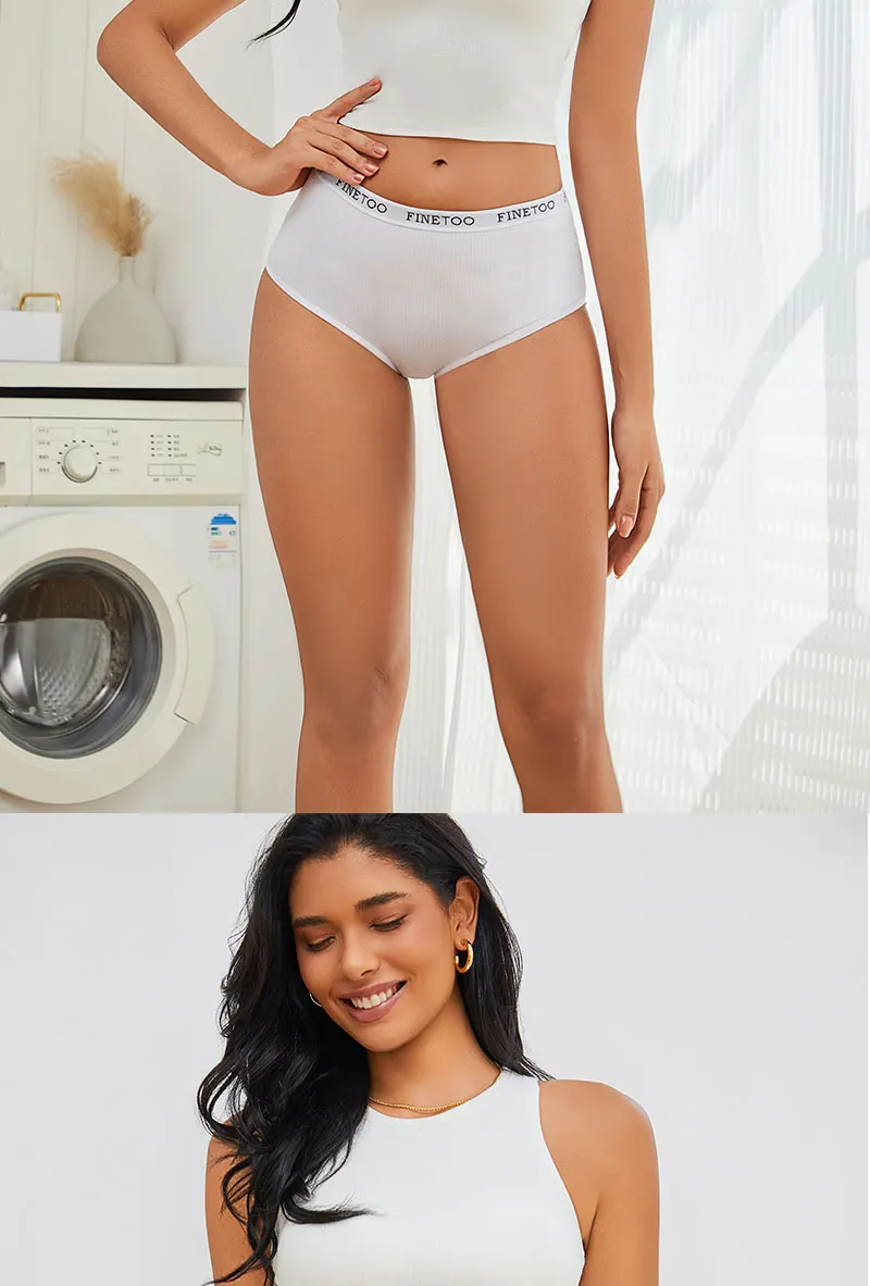High Waist Panties - Cotton Briefs Set | Plus Size Breathable Lingerie for Women