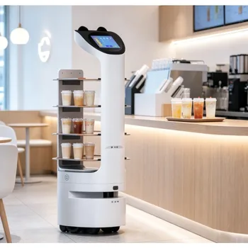 Robot autonomo per la consegna di cibo nei ristoranti, robot di trasporto intelligente senza pilota per servizi di catering in hotel e caffè