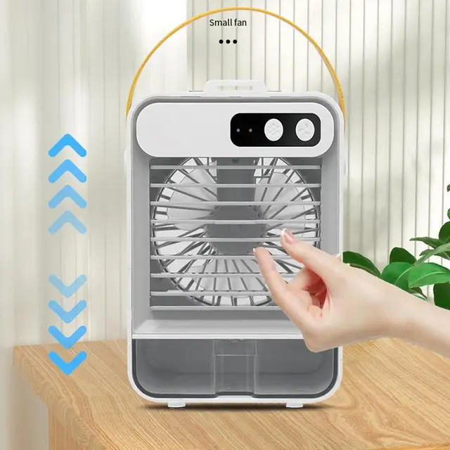 Hordozható Léghűtő 3 Sebességű Usb-Töltés Párologtató Hűtő Levegő Párásító Szépség Tükör Otthoni Készletek Csendes - Image 4