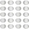 20pcs 304 Stainless Steel Sewing Button Curved Flat Oval Buttons with 2-Hole for Bracelet Making and Crafting 14x10x1mm Hole 2mm 1
