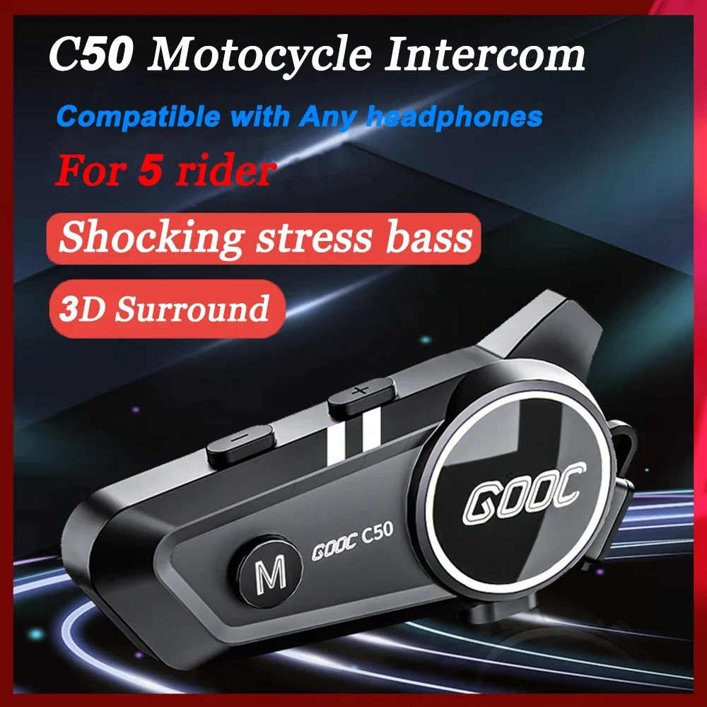 C50 Motorcycle Helmet Intercom Bluetooth