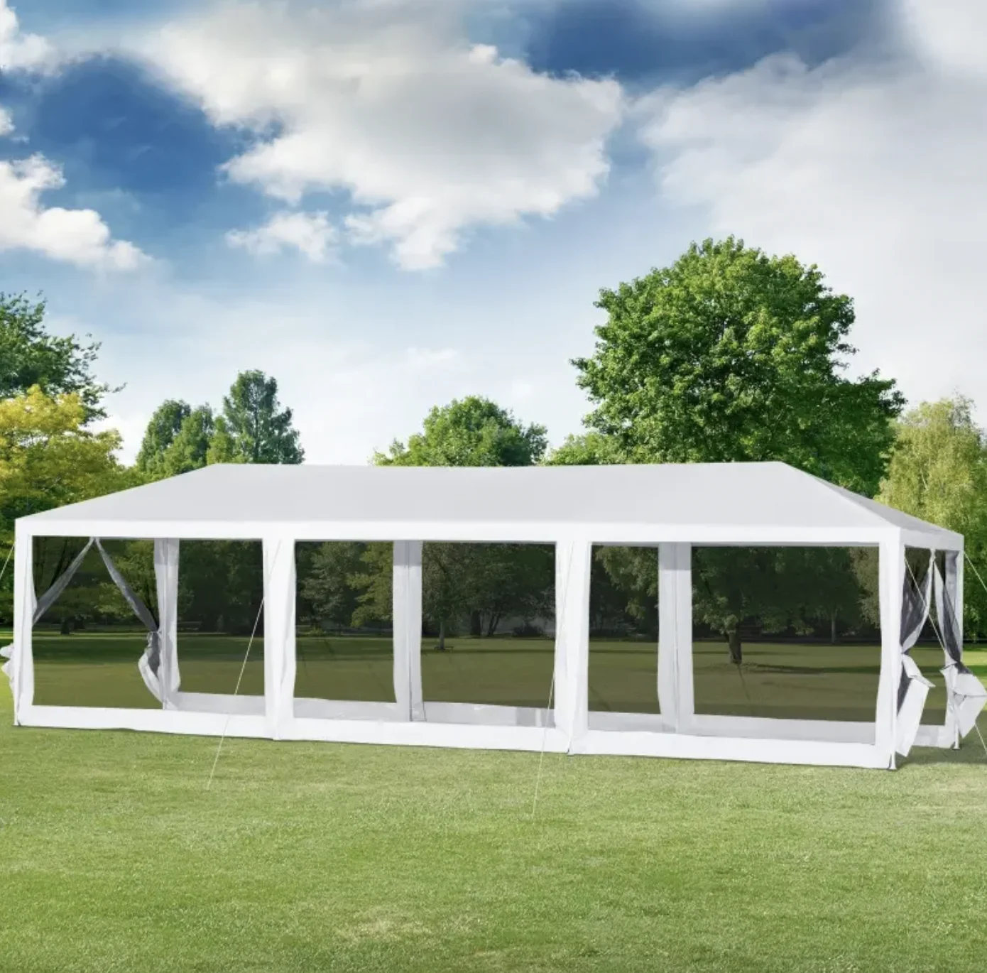 10' x 30' BBQ Gazebo Canopy Event Wedding Party Outdoor Tent With Side Walls 