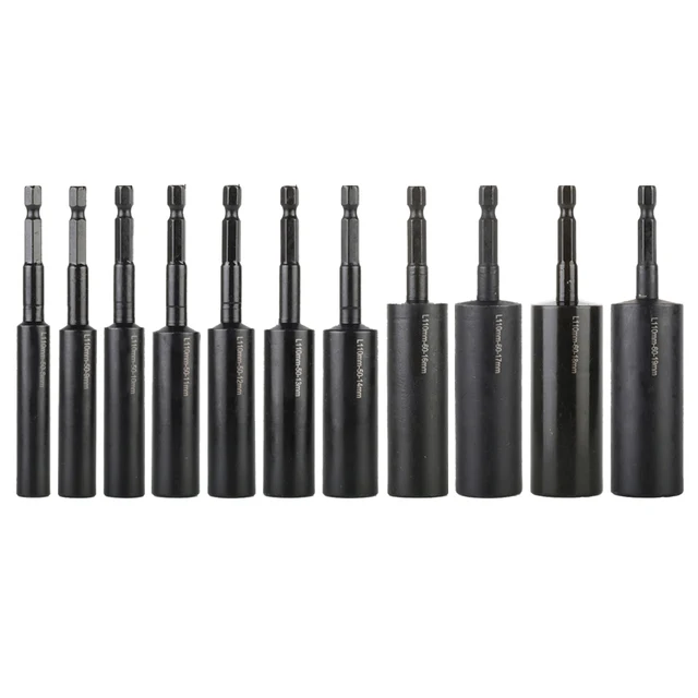 110mm Deepen Socket Wrenches Hexagon Nut Driver Drill Bit H8-H14 Sleeve Adapter Pneumatic Screwdriver Insert Tool 110mm Deepen Socket Wrenches Hexagon Nut Driver Drill Bit H8-H14 Sleeve Adapter Pneumatic Screwdriver Insert Tool