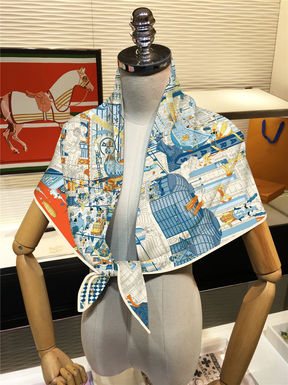 New Summer Air-conditioned Room Warm Square Scarf French Fashion Women's Shawl Gift Fashion Trend Headscarf