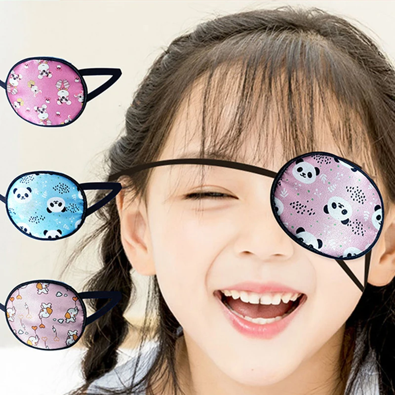 Cute Occlusion Medical Lazy Eye Patch Amblyopia Obscure Astigmatism Training Eyeshade Filled Child Amblyopia Eye Patches belts for child kids buckle free elastic no buckle stretch canvas boys girls adjustable children invisible lazy waistband