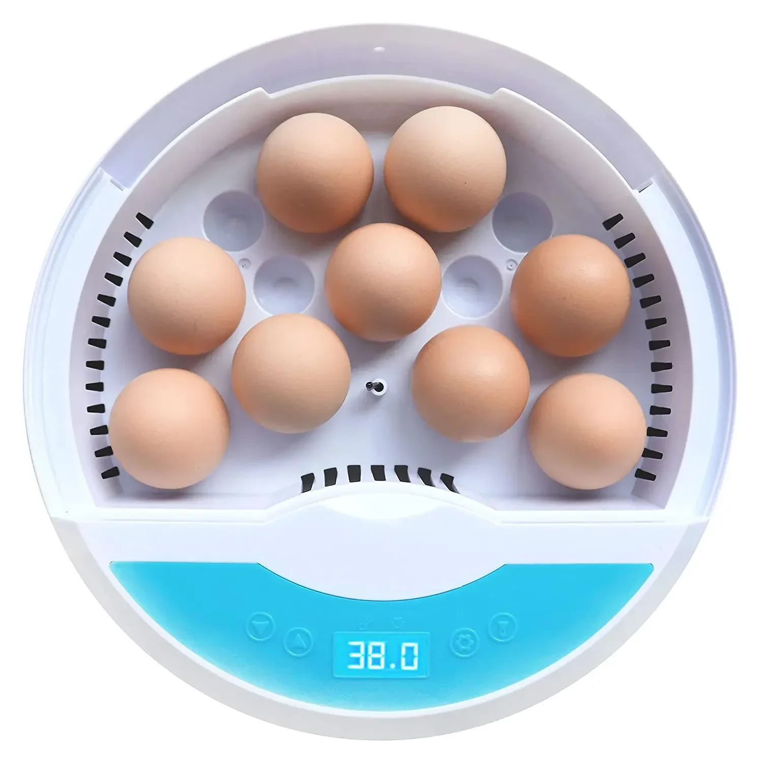 

Fully Automatic Poultry Incubator 9 Chicken Eggs Hatching Machine for Chicken Duck Goose Bird Quail Egg With LED Egg Candle Test