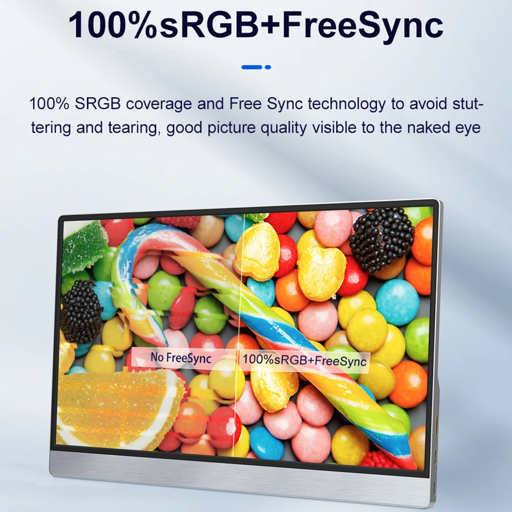 Freesync CNC ÷ IPS ũ, Ʈ, , , Xbox, PS4, 5 ġ, 4K ޴ , 3840*2160 100% sRGB 300Cd/m, 15.6 ġ