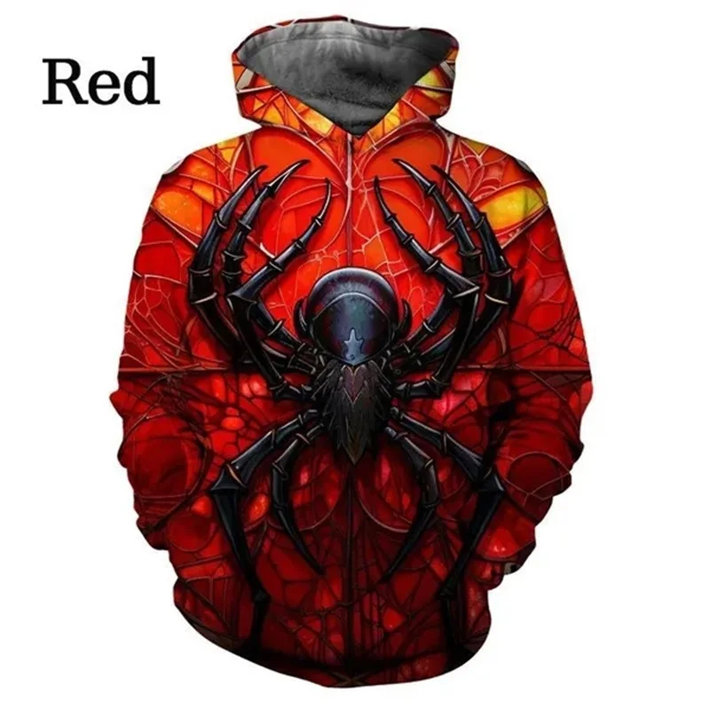 thumbnail image 1 of Nueva llegada Sudadera con capucha con estampado 3D de araña para hombre, sudaderas casuales con personalidad, sudaderas con capucha de estilo hip hop para hombre, 1 of 4