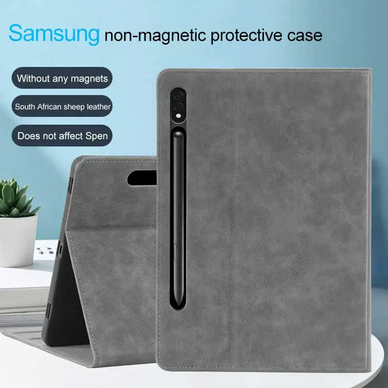 Custodia Per Tablet Per Samsung Galaxy Tab S8 Plus S7 Fe S6 Lite Funda Book Cover Custodie In Microfibra Pu Leather Flip Sleeve