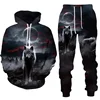 Autumn Men Animal Wolf Hoodie Printed Male Autumn Casual Sweatshirt Sweatpants Pullover Men Tracksuit Set Men's Clothing Suit 2