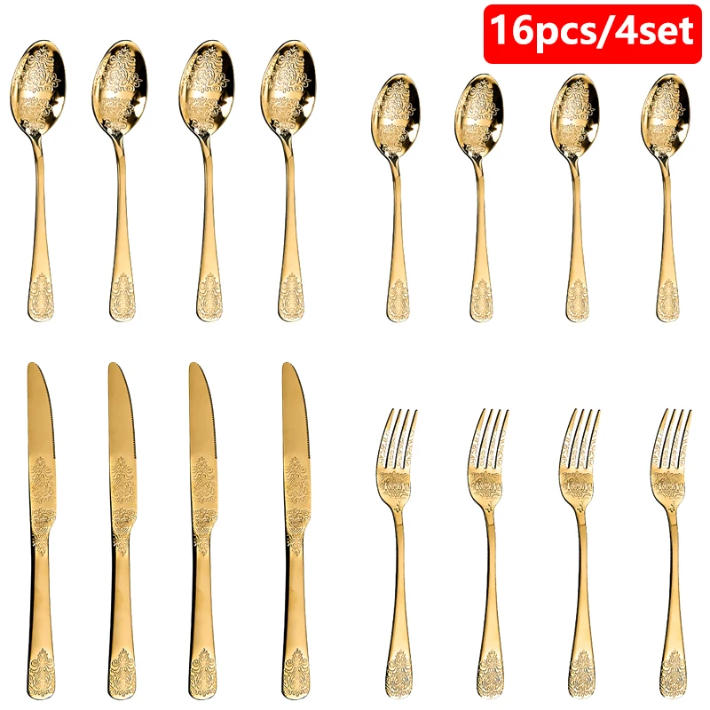 16pcs Golden