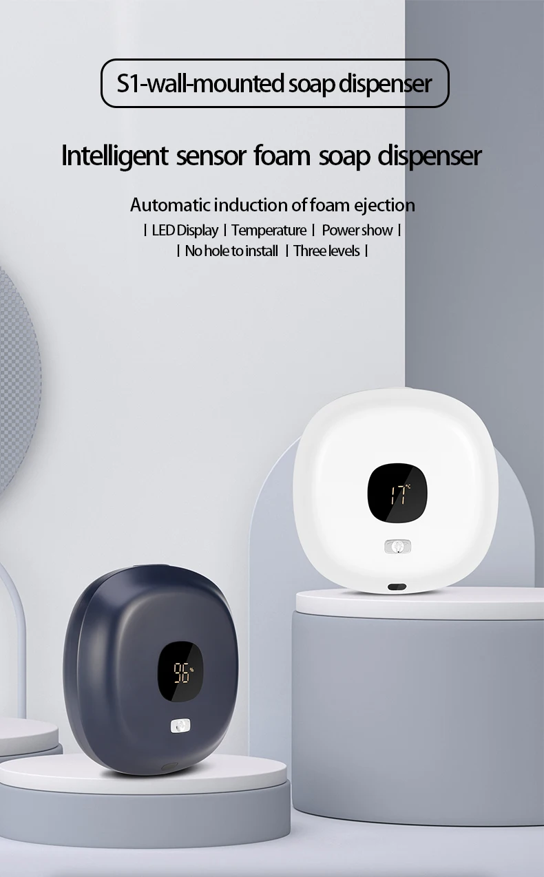 Description Picture 2 of itemNew Soap Dispenser Wall Mounted Touchless Foam Soap Dispenser Automatic Induction Hand Sanitizer Machine For Hotel Household