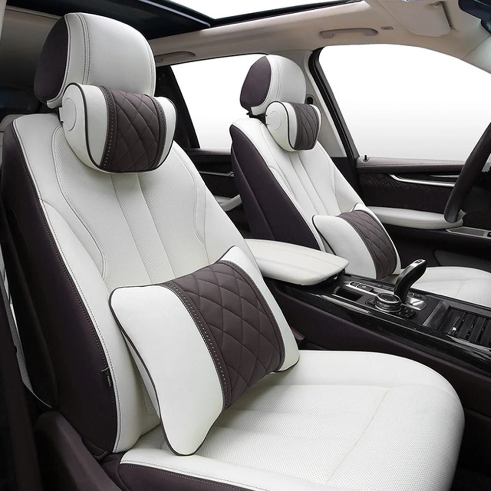 

Car Waist Pillow For Mercedes Maybach S-Class Headrest Luxury NAPPA Car Lumbar Pillows Travel Seat Cushion Support Accessories