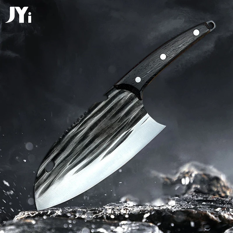 

Hand Forged Kitchen Knives Cleaver Butcher Slaughter Meat Fish Slicing Filleting Cutter Stainless Steel Household Chef Knife