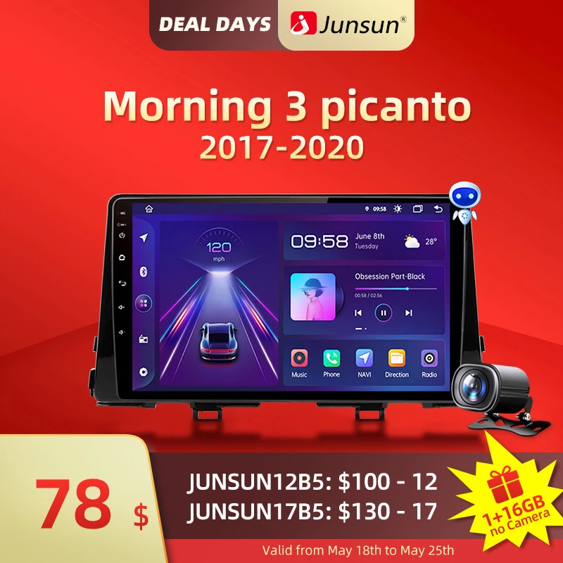 Junsun reproductor Multimedia con Android 10 y navegación GPS para Kia