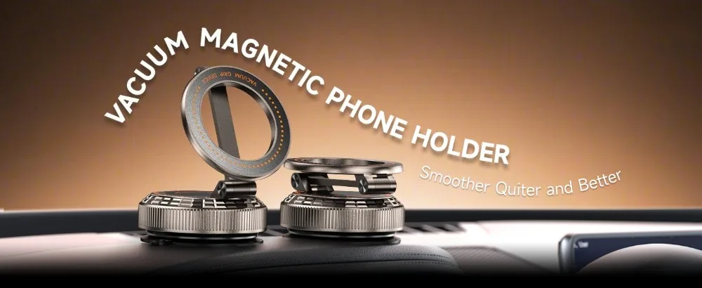Magnetische Vakuum-Saugnapf Auto-Handyhalterung Teleskopisch Faltbar 360° ° Drehbarer Armaturenbrett-Handyhalter Kompatibel mit MagSafe – Detail 1