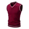 Autumn and Winter New Men's Warm Sweater Vest Fashionable Casual College Style  Knitted Sweater 3
