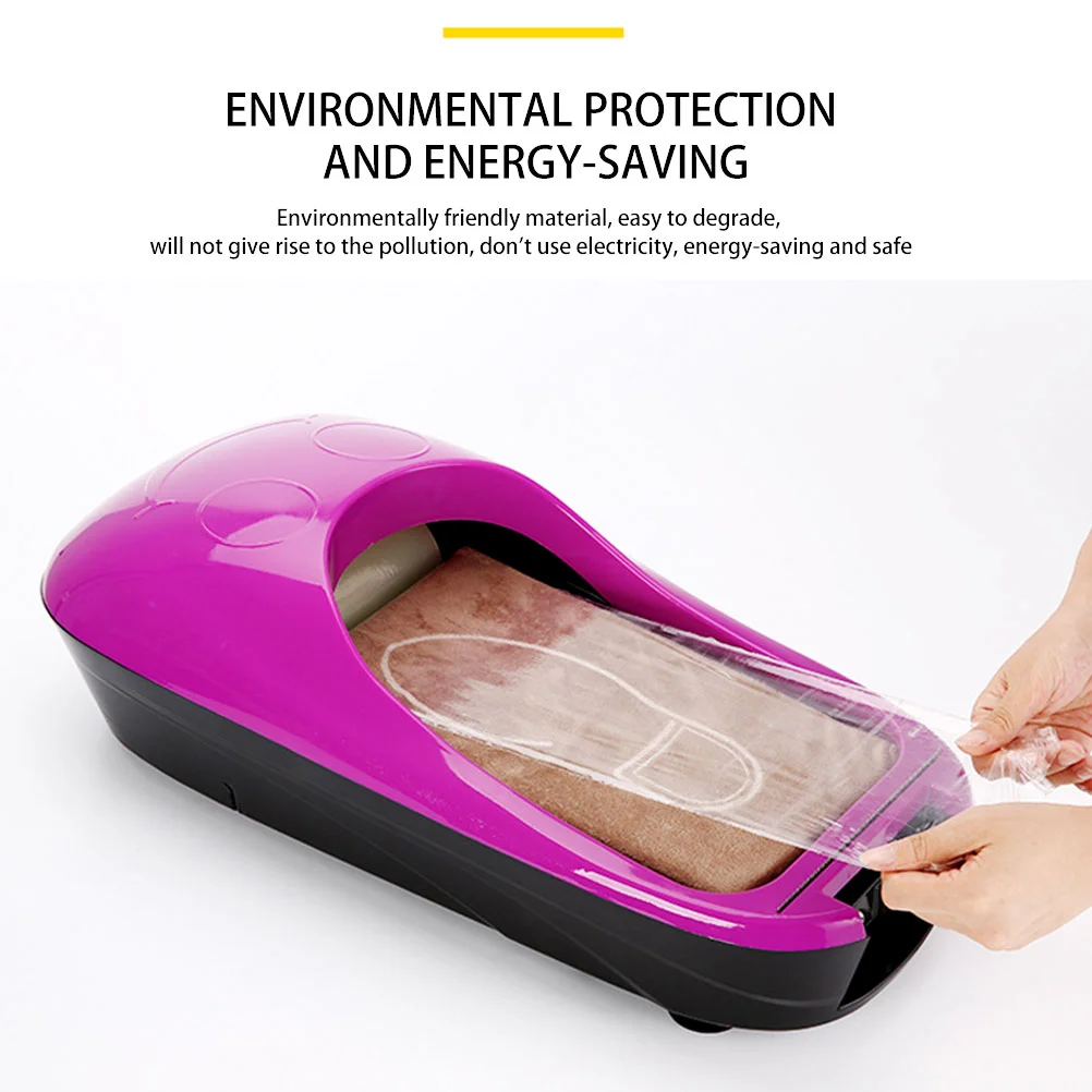 Disposable Shoe Covers 1 Roll Strong Adhesive Transparent Plastic Film for Home Automatic Shoe Covers Dispenser