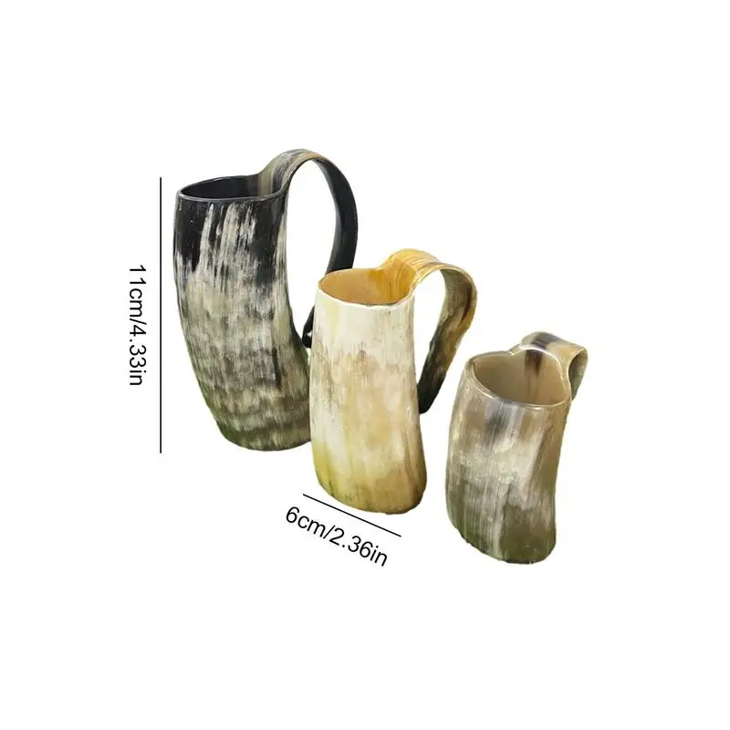 Coupe Vin Corne Viking Coupe à Vin En Corne Viking PRETYZOOM - Tasse Vintage Fait Main (13.5x6.5cm) Cosplay Accessoire Boire