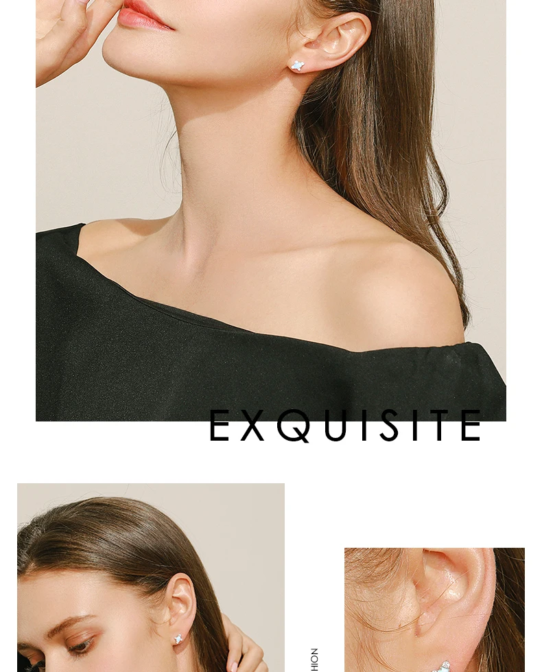 MODIAN Authentic 925 Sterling Silver Geometric Rectangle Natural Opal Jewelry Sets Rings Earrings For Women Wedding Jewelry