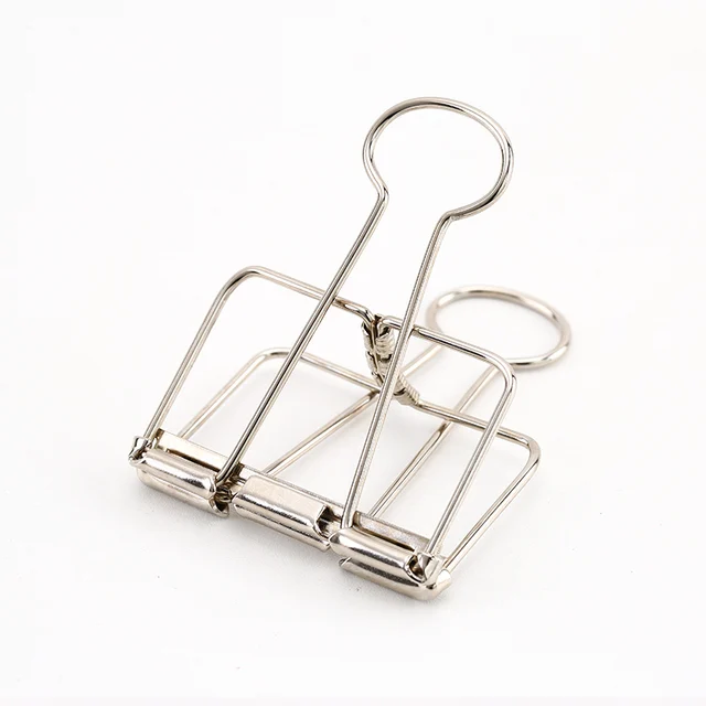 Mr Paper 8 Colors 3 Sizes Ins Colors Gold Sliver Rose Green Purple Binder Clips Large Medium Small Office Study Binder Clips Sliver L