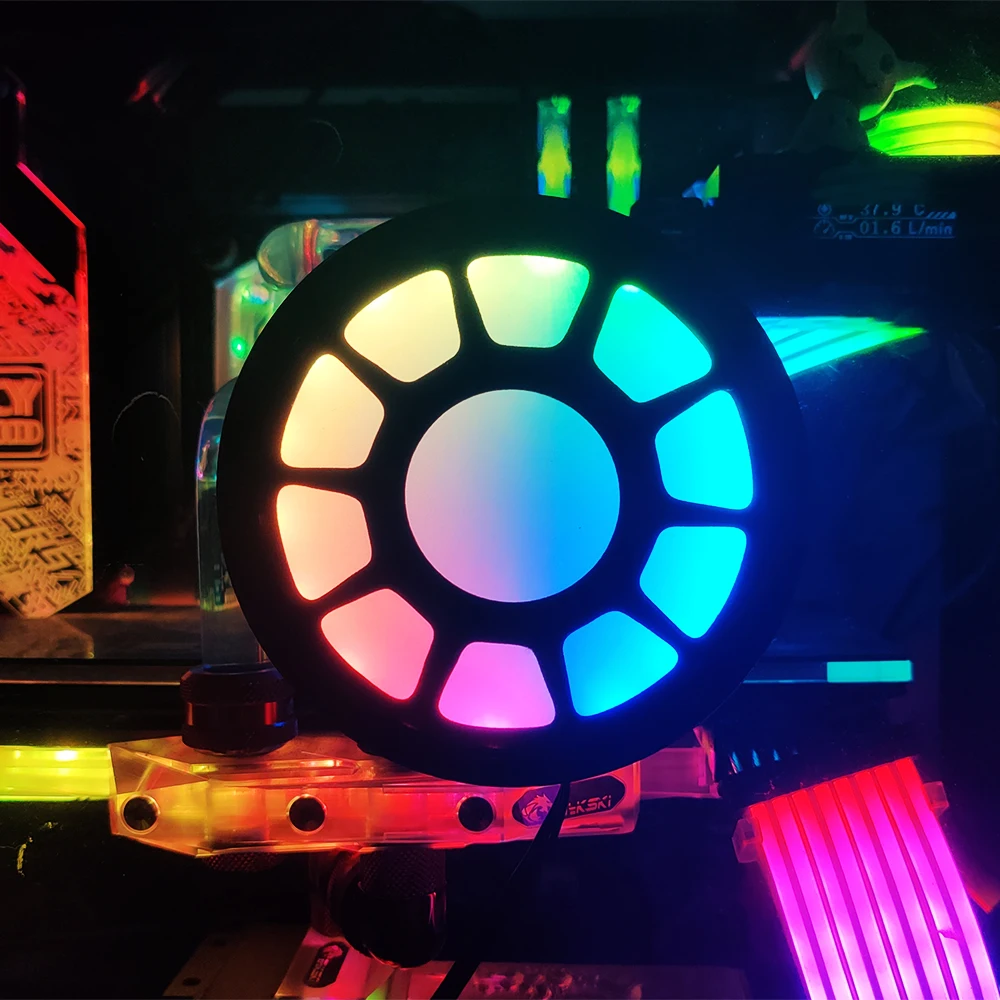 RGB Figure Bottom PC Case Lighting Circle 5V3Pin SYNC AURA For Gamers
