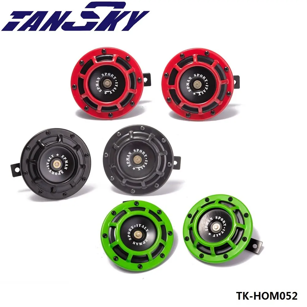 2pcs Grill-Mount Electric Auto Horn Compact For Honda Suzuki Motorcycle Horn For Ford Jeep TK-HOM052