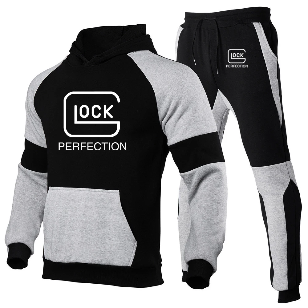 Glock Perfection Shooting Printed Men's Tracksuit Leisure Hoodies Pants Two Piece Sets Sportswear Sweatshirts Sets Track Suits