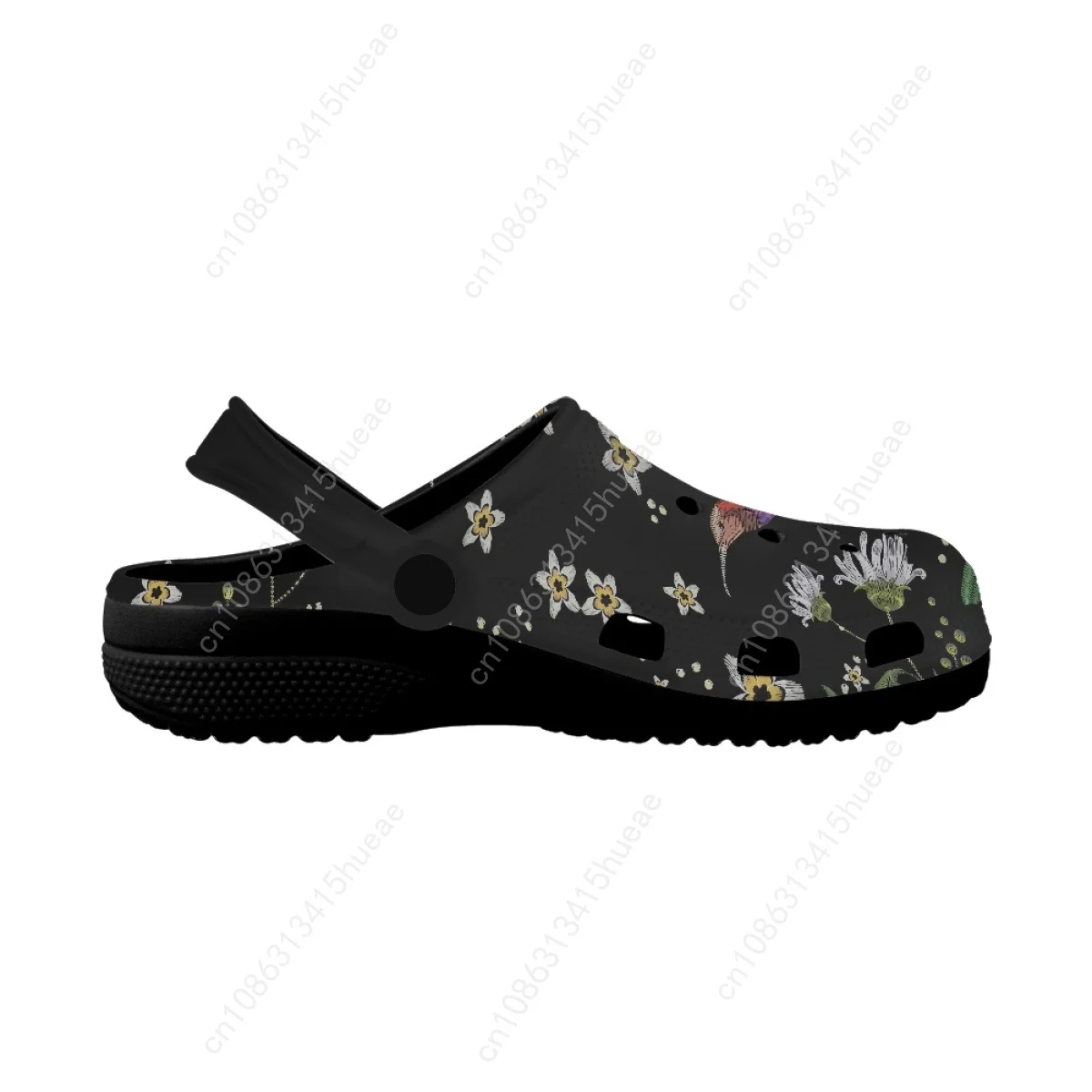 Hummingbird Floral Style Summer Outdoor Sandals Breathable Lightweight Girls Garden Shoes Water Bathroom Slippers for Girls 2023