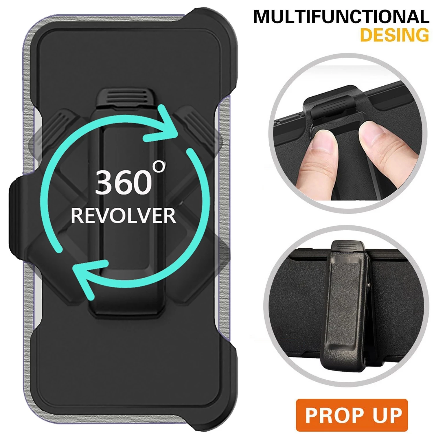 3 IN 1 Heavy Duty Armor Shockproof + Belt Clip Case For iPhone 16 14 13 12 11 15Pro MAX 12/13 MINI XSMAX XR X XS SE 6 7 8 PLUS 2