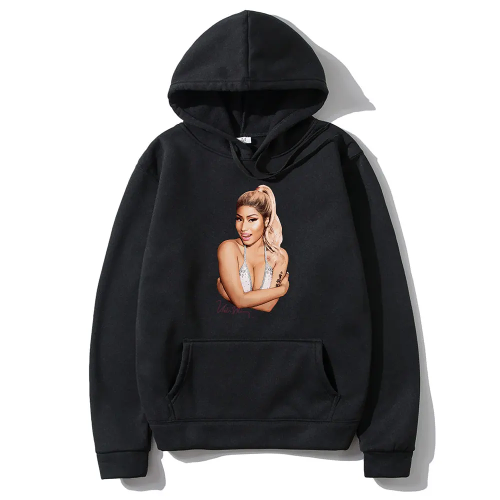 

Rapper Nicki Minaj Print Hoodie Rare Queen of Rap Sweatshirt Album Cover Sexy Art Graphic Hoodies Men's Hip Hop Oversized Tops