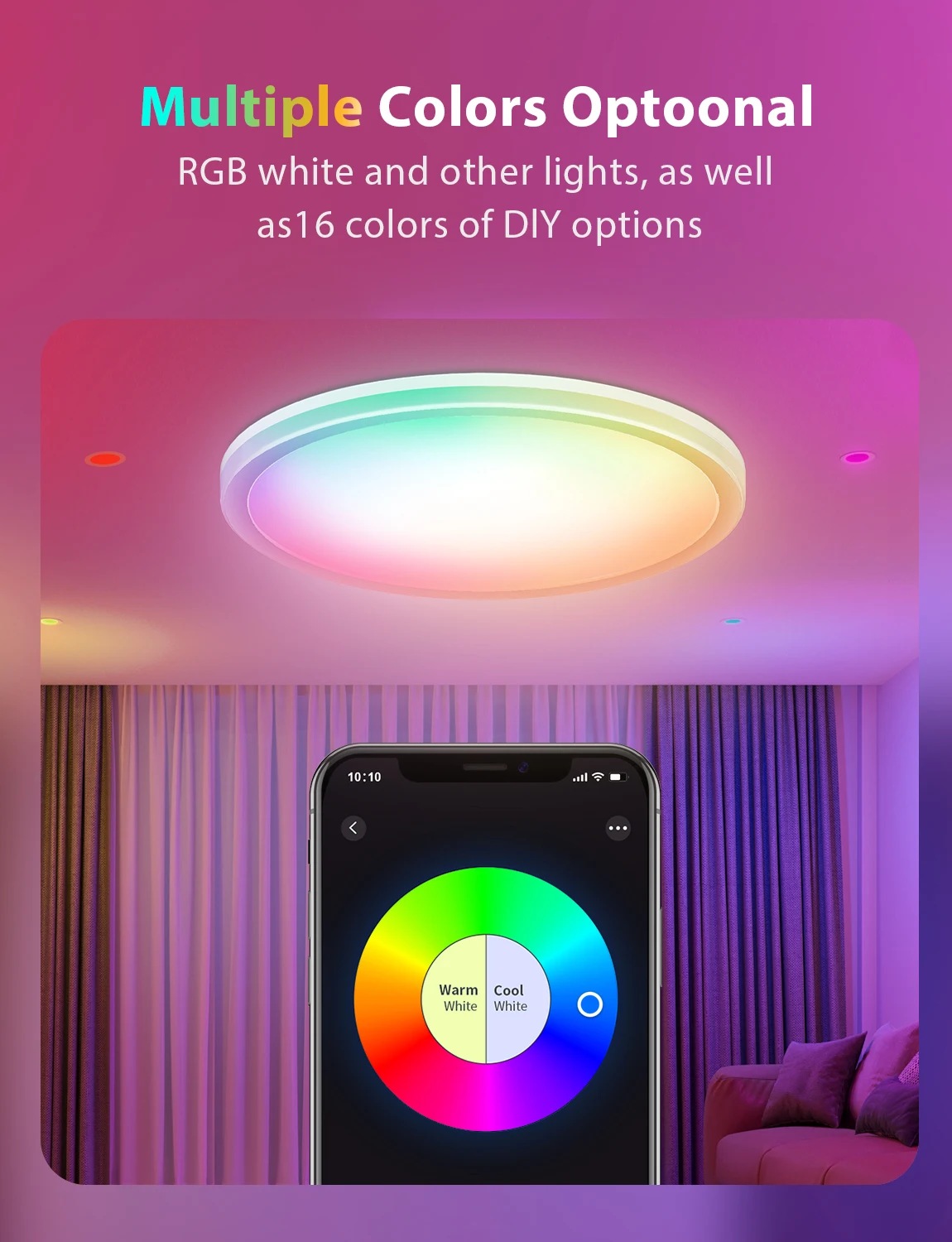 Smart Modern Ceiling Lamps 110V 220V 24W 30W RGB CCT Smart Home Led Lights Sb7622675f71244bc88ee810f0c1a5727E