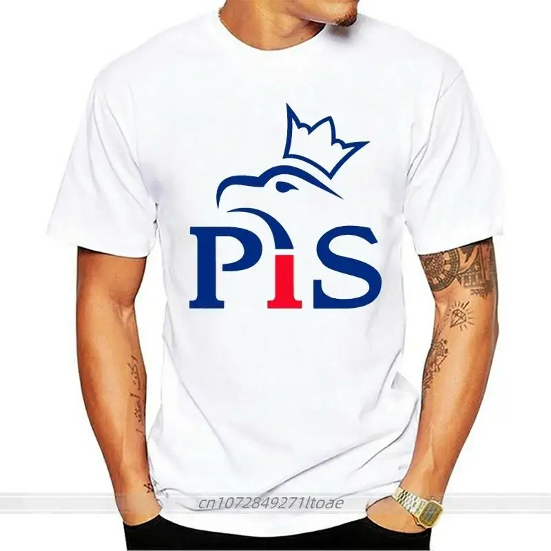 

PIS prawo i sprawiedliwosc koszulka polska partia polish kaczynski t-shirt male brand teeshirt men summer cotton t shirt