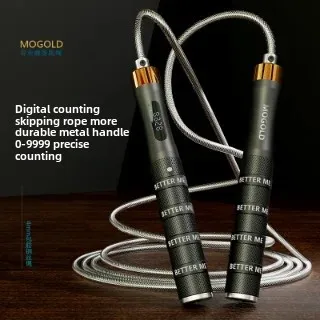 MOGOLD Bluetooth Counting Card Buckle Bearing Jump Rope Four Silicone Straps Aluminum Alloy Fitness Sports Professional Smart Me