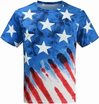 Men's American Flag Printed T-Shirts - 3 Styles