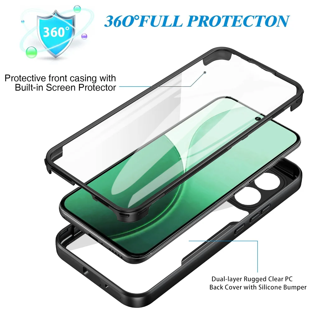 Enhanced Shockproof Full Body Protection Case with Screen Protector Shell