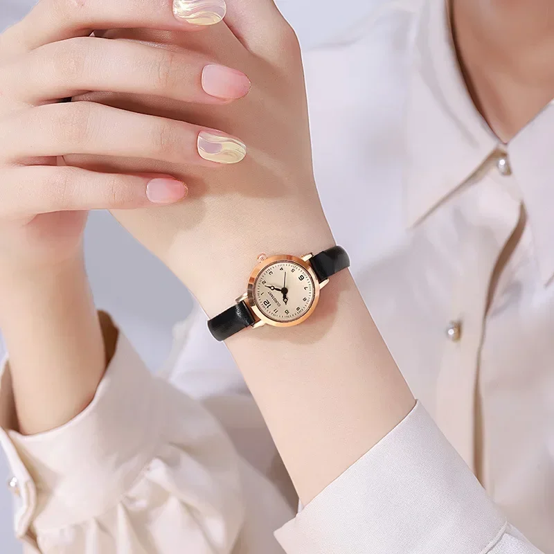 New Ladies Watch Simple Women's Watches Thin Belt Temperament Retro Student Watch Fashion Casual Ladies Quartz Wristwatches 4