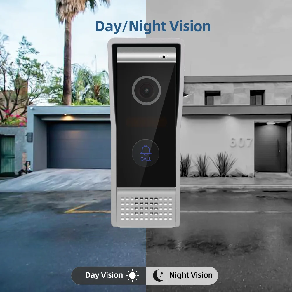 Joytimer 4-Wired Video Door Phone call panel 1200TVL Outdoor Door Bell IP65 Waterproof 110&deg; Wide View Angle Lens IR Night Vision