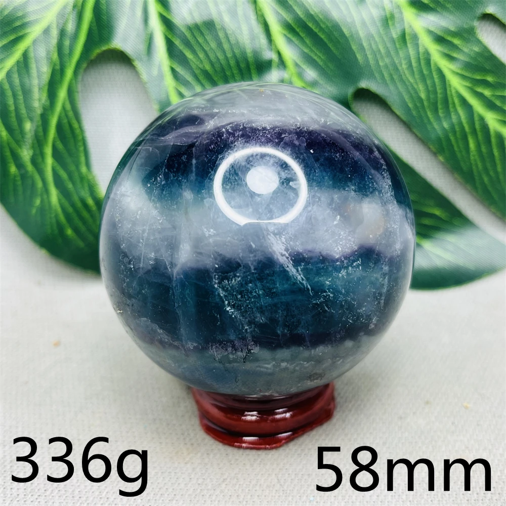 

Natural Gemstone Ball Blue Fluorite Rainbow Crystal Home Room Feng Shui Decoration Witchcraft Altar Prayer Chakra Stone Healing