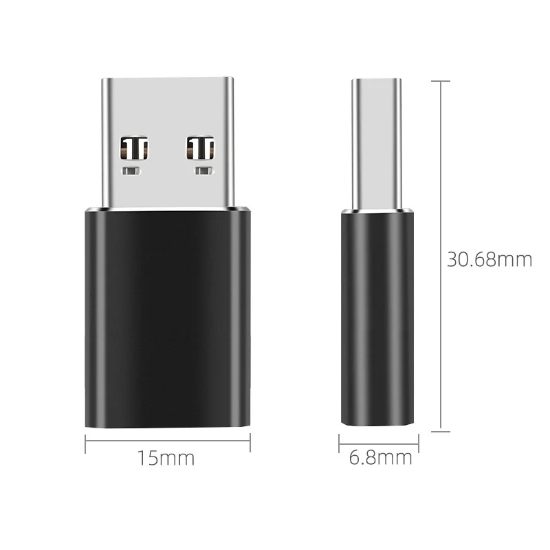 Typ-C-zu-USB-Adapter, OTG, schnelles Laden, Datenkabel-Konverter, Datenübertragungsadapter, Monitor-Kopfhörer für Lavalier-Mikrofon – Detail 4