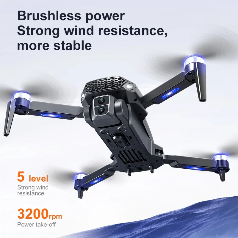 Drone E88 Plus Noir avec Caméra HD et Moteur Sans Balais