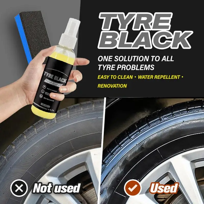 Sprayable Car Tire Shine Cleaner Effective Tire Shine Cleaner 100ml Wheel Spray For Long-Lasting Protection